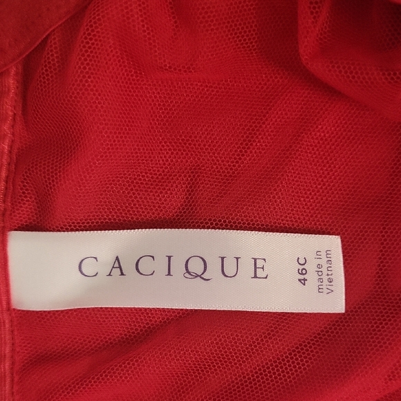 Cacique Red Lace Bra Intimates & Sleepwear - Picture 2 of 5